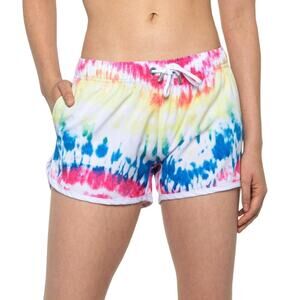NWT Franks Women's Tie Dye Print Lightweight Fast-Drying  Boarding Swim Shorts